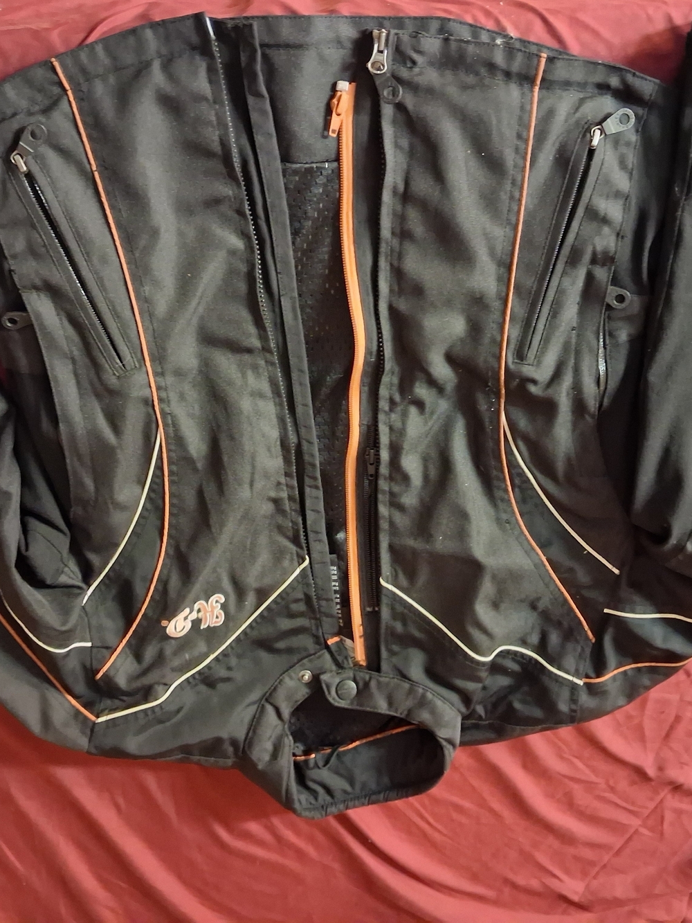 Harley-Davidson Black Ski Jacket with Orange Trim